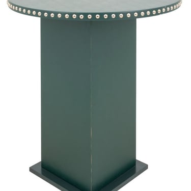 Modern Green Vegan Leather High Top Table