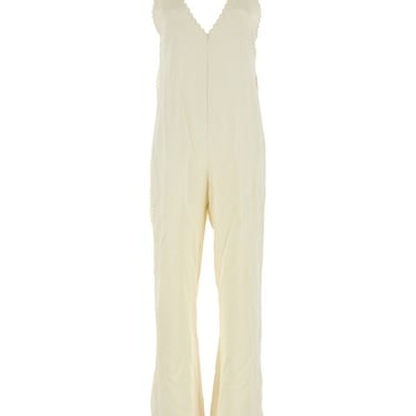 Jil Sander Woman Ivory Satin Jumpsuit