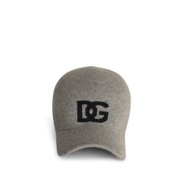 Dolce & Gabbana Grey Cashmere Cap Man