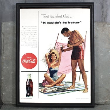1954 Vintage Coca Cola Advertisement | UNFRAMED Vintage Advertising Page | 1954 Coke Ad | Vintage Coke 