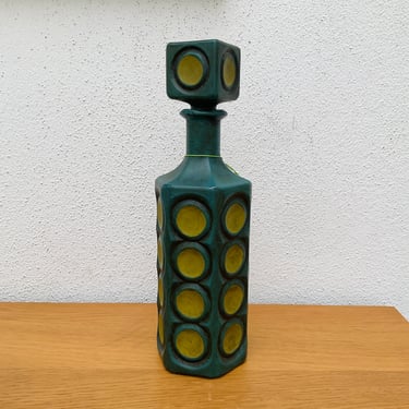 MOD 1960s Blue and Green Decanter