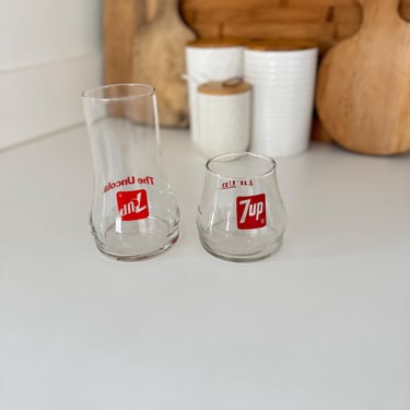 Vintage 7UP Glasses | Tall AVAILABLE ONLY 