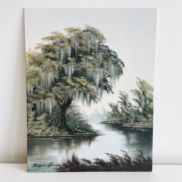 Willow Tree Over Water Original Signed Painting