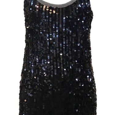 D&G Grey Ribbed Y2K Black Sequin Mini Dress