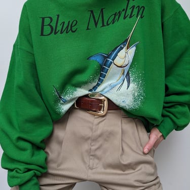 90s Blue Marlin Graphic Sweatshirt