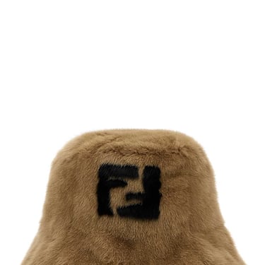 Fendi Women Biscuit Mink Bucket Hat