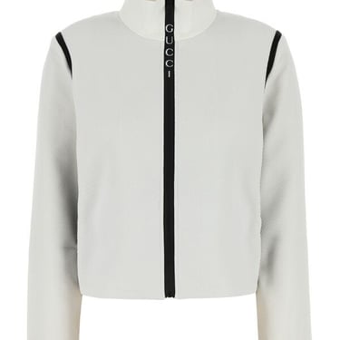 Gucci Women White Jacquard Sweatshirt