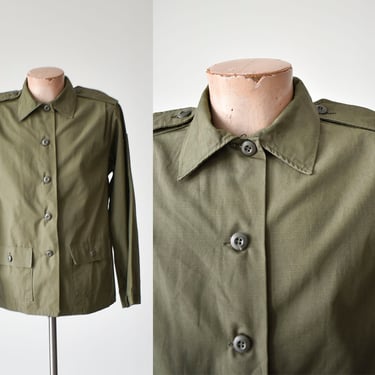 Vintage US Army Womens Uniform Shirt / Vintage OG 107 Field Jacket / Womens OG 107 Army Jacket / Womens Military Jacket / Field Jacket 