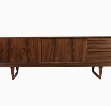 Danish Modern Rosewood Credenza with Sled Base