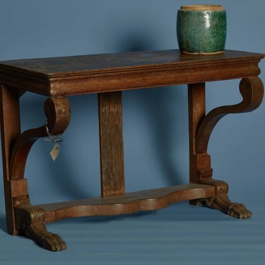 Dutch Colonial Empire Console Table with Lion Pawed Feet