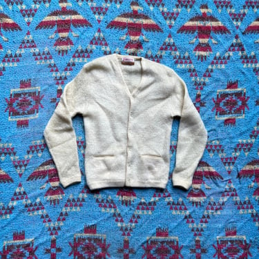 Vintage Jantzen Shaggy Mohair Sweater Cardigan 