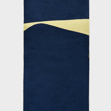 Navy + Pale yellow Bath/Beach Bamboo Towel