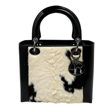 Dior Small Cow Print Calfhair Lady Dior Bag