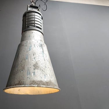 Large industrial pendant lamps by Mazda, 1950s - vintage industrial ceiling light - metal pendant light - factory light - industrial lamp 