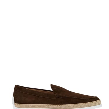 Tod's Suede Slip-On With Rafia Insert Men