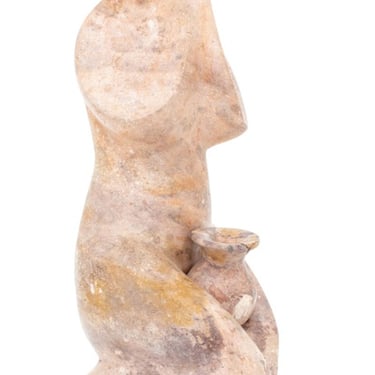 Mid-Century Modern Figural Carved Stone Sculpture