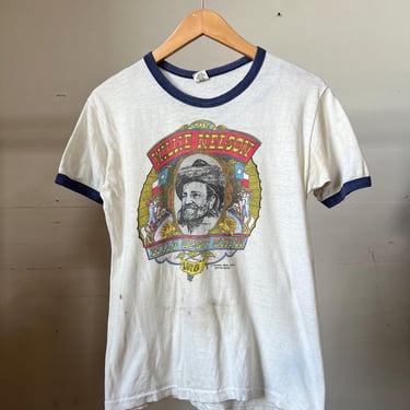 Vintage Small, 1978 Willie Nelson Ringer T-shirt, As Is, Hanes, O 