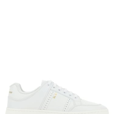 SAINT LAURENT White Leather Sneakers