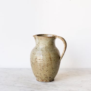 Vintage Stoneware Pitcher | Signed by Artist