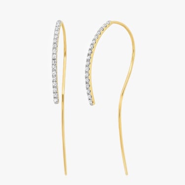 Eriness Diamond Hook Earrings