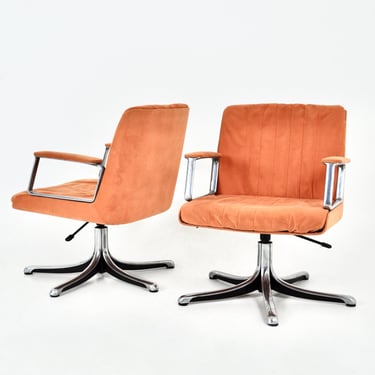 P126 Office Chairs by Osvaldo Borsani for Tecno, 1970s, set of 2 