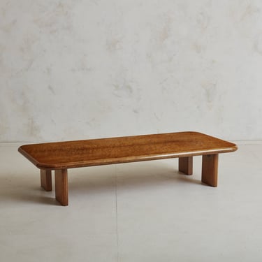 Brown Resin Rectangular Coffee Table, France 1970s