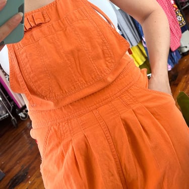 Ortica Orange Cotton Overalls S/M