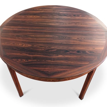 Round Rosewood Dining Table w 1 leaf - 062393