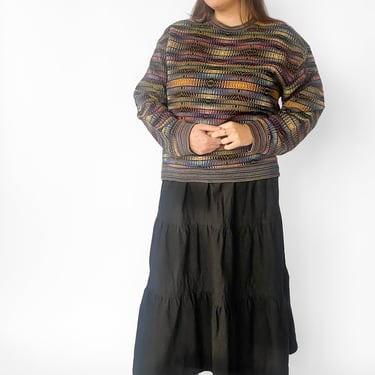 1990s Geometric Print Sweater, sz. 2XL