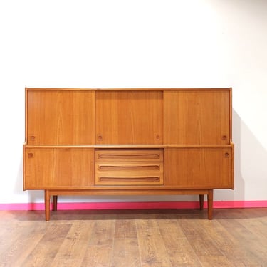 Mid Century Modern Vintage Teak Credenza Buffet Sideboard by Johannes Anderson Danish 