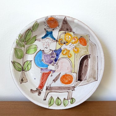 Small Plate or Shallow Bowl by Giovanni De Simone (Desimone) - Hand Decorated 