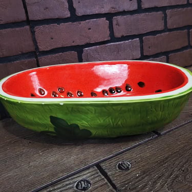 Vintage Ceramic Watermelon Bowl 
