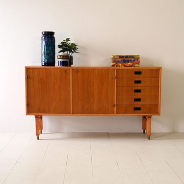 Scandinavian Teak Sideboard with Drawers – Nordic Vintage Elegance from the 60s 