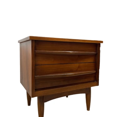 Free Shipping Within Continental US - Vintage Mid Century Modern Night Stand with Dovetail Drawers 