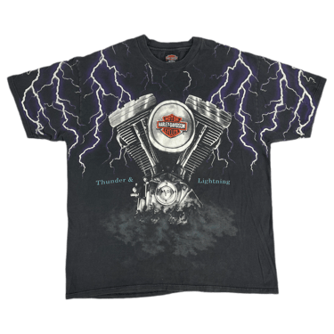 Vintage Harley-Davidson Motorcycles "Thunder & Lightning" T-Shirt