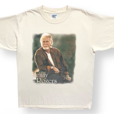 Vintage 2000 Kenny Rogers Country Music Double Sided Graphic Music T-Shirt Size Large 