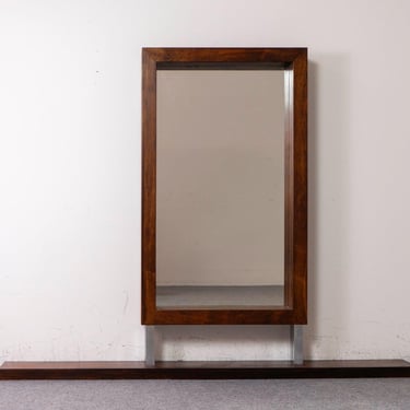 Danish Modern Rosewood Mirror with Shelf - (325-129) 