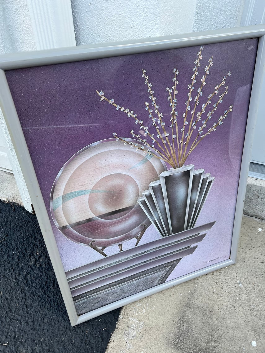 Vintage 80s RARE Coopersmith art print. Framed | Cereal