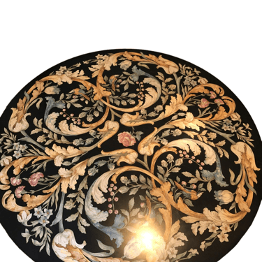 Round Hand Painted Accent Stone Table HR177-30
