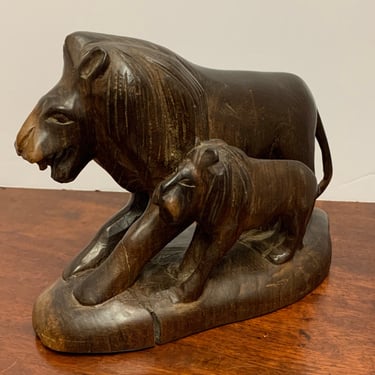 1990 Ceramic Lion Cub Set
