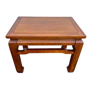 Chinoiserie Wood Stool 14x20x15”High FREE SHIPPING - Vintage Asian Style Side Table or Small Bench with Ming Feet 