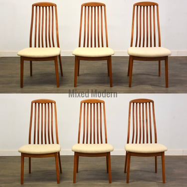 Danish Modern Teak Dining Chairs - Set of 6 