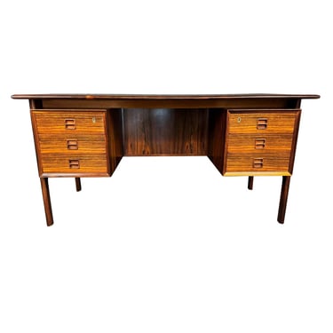 Vintage Danish Mid Century Modern Rosewood Floating Desk by Gunnar Falsig 