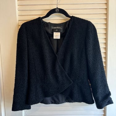 Private Listing Black Chanel Tweed Crossover Jacket