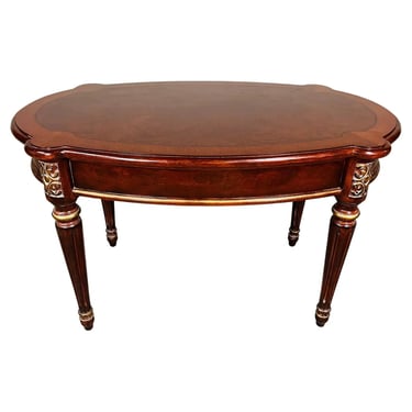 Louis XVI Style Burlwood & Mahogany Occasional Table Spain 21st Century 