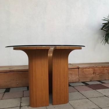 Unique Two-Part Bent Plywood Pedestal Base