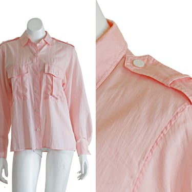 1990s pink silk blouse 