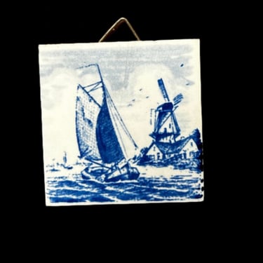 Small Native Dutch Sailing Boat Tile