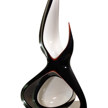 Mid Century Modern Cutout Murano Glass Sculpture Design 