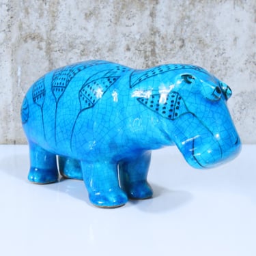 Blue Hippo Figurine - Met Museum Replica of 